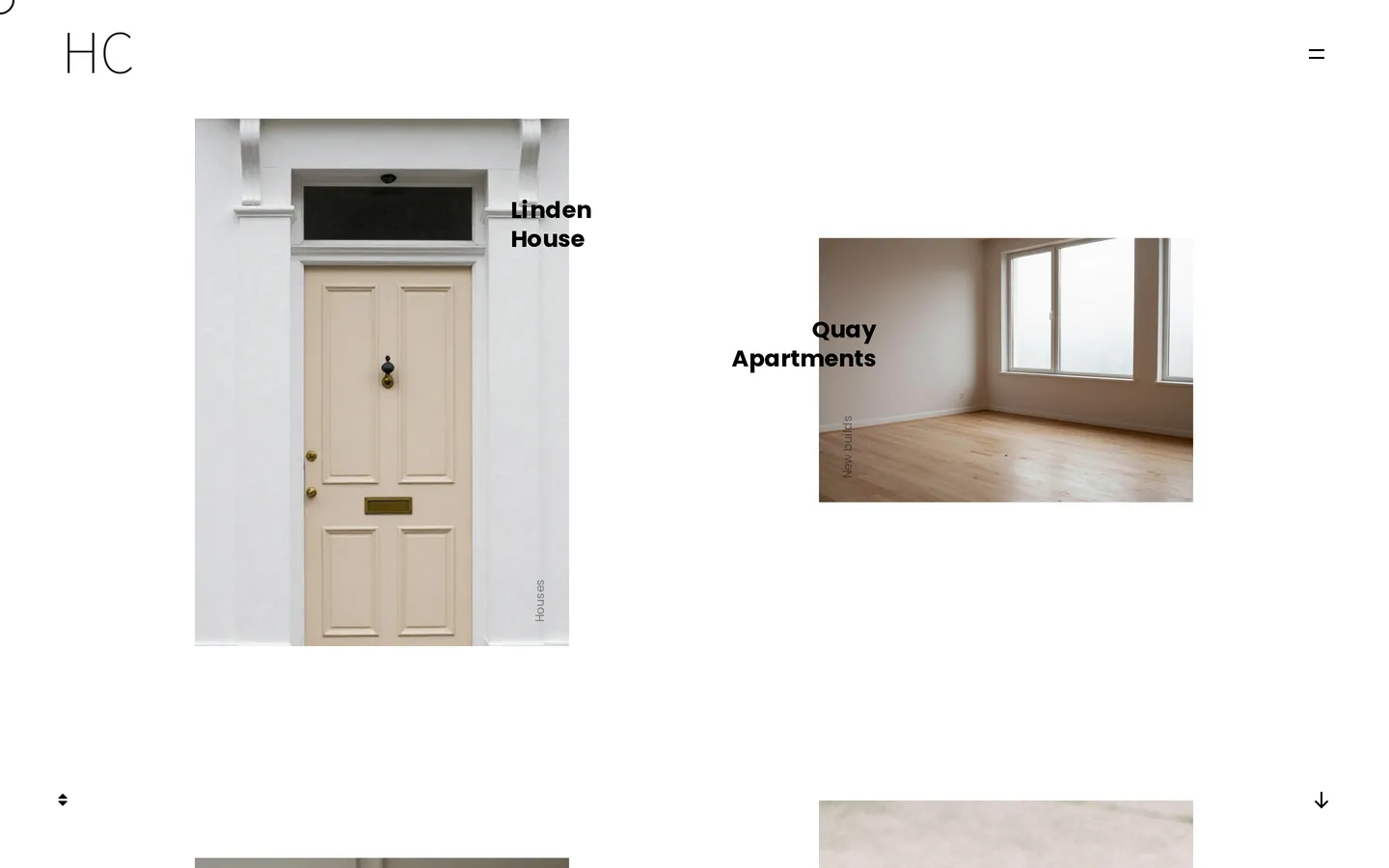 Light two-column offset wall — Harbour & Co