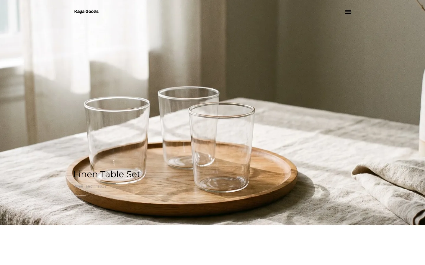 Shop with product grid — Kaya Goods