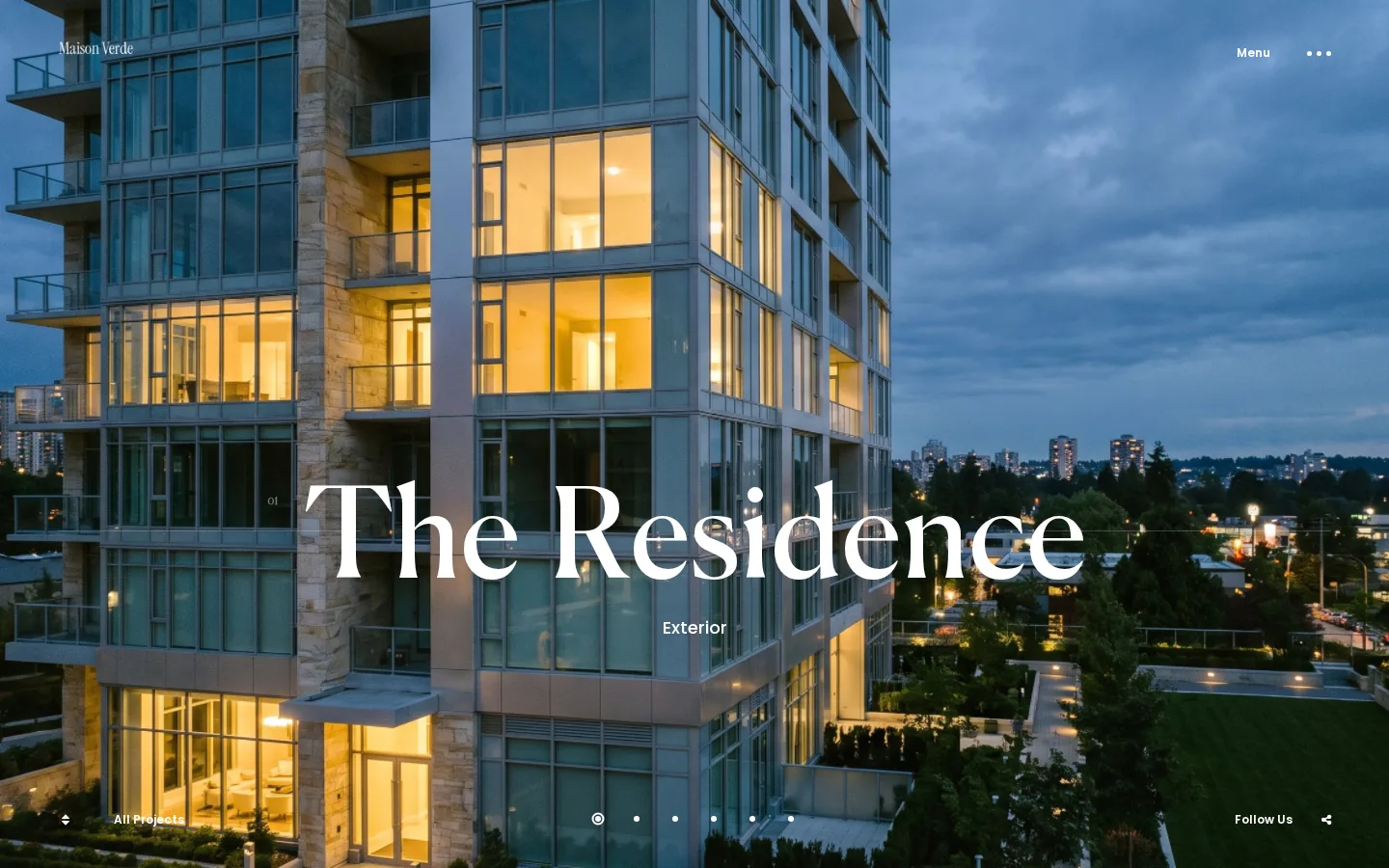 Serif, full-bleed photos — Maison Verde